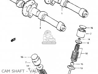 CAM SHAFT - VALVE - GS650M 1983 (D) USA (E03)