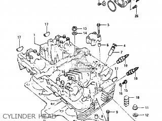 CYLINDER HEAD - GS650M 1983 (D) USA (E03)