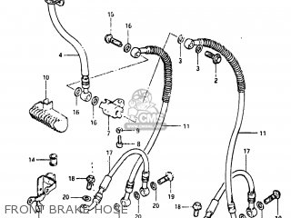 FRONT BRAKE HOSE - GS650M 1983 (D) USA (E03)