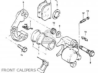 FRONT CALIPERS - GS650M 1983 (D) USA (E03)