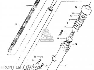 FRONT LEFT DAMPER - GS650M 1983 (D) USA (E03)