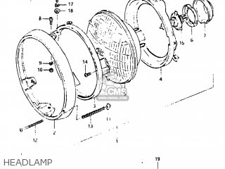 HEADLAMP - GS650M 1983 (D) USA (E03)