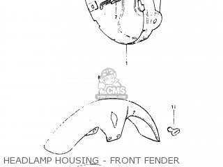 HEADLAMP HOUSING - FRONT FENDER - GS650M 1983 (D) USA (E03)