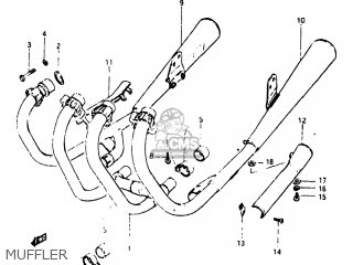 MUFFLER - GS650M 1983 (D) USA (E03)