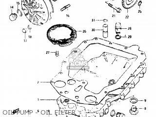 OIL PUMP - OIL FILTER - GS650M 1983 (D) USA (E03)