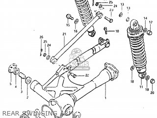 REAR SWINGING ARM - GS650M 1983 (D) USA (E03)
