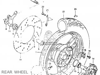 REAR WHEEL - GS650M 1983 (D) USA (E03)