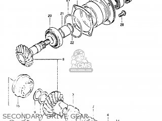 SECONDARY DRIVE GEAR - GS650M 1983 (D) USA (E03)
