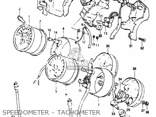 SPEEDOMETER - TACHOMETER - GS650M 1983 (D) USA (E03)