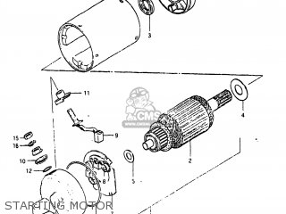 STARTING MOTOR - GS650M 1983 (D) USA (E03)