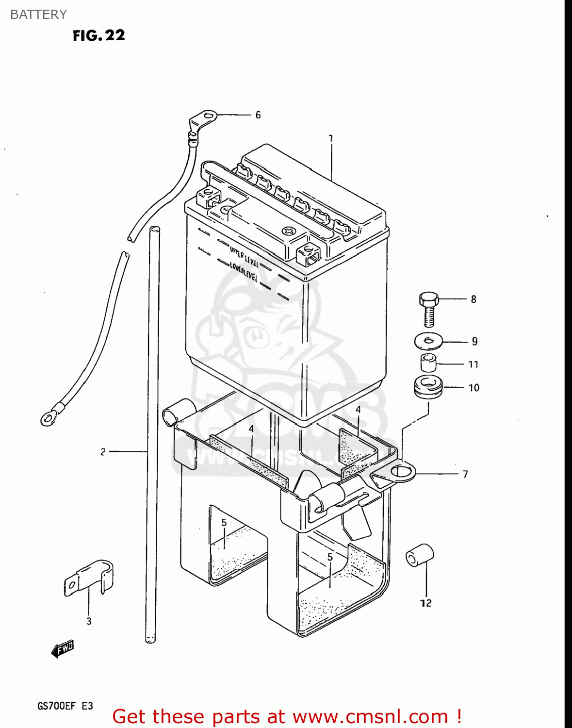 BATTERY GS700E 1985 (F) USA (E03)