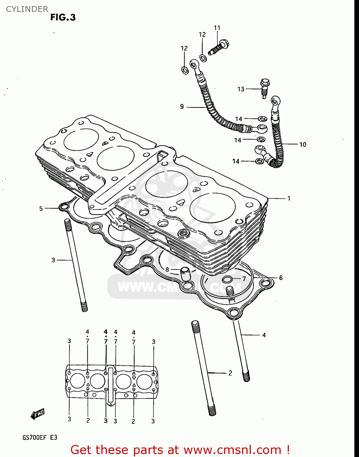 CYLINDER GS700E 1985 (F) USA (E03)