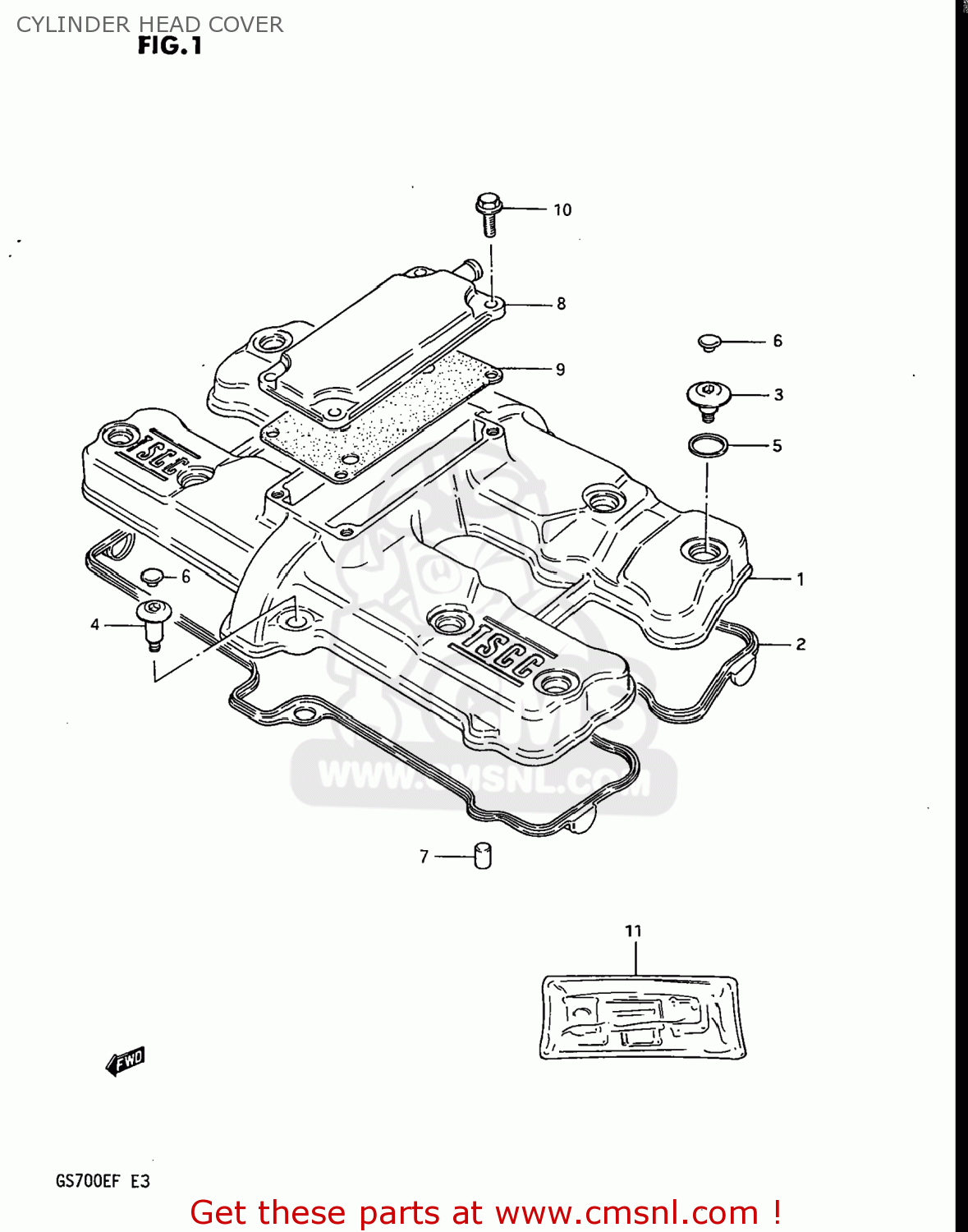 CYLINDER HEAD COVER GS700E 1985 (F) USA (E03)