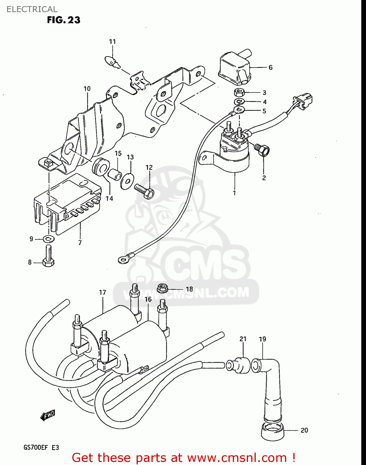 ELECTRICAL GS700E 1985 (F) USA (E03)