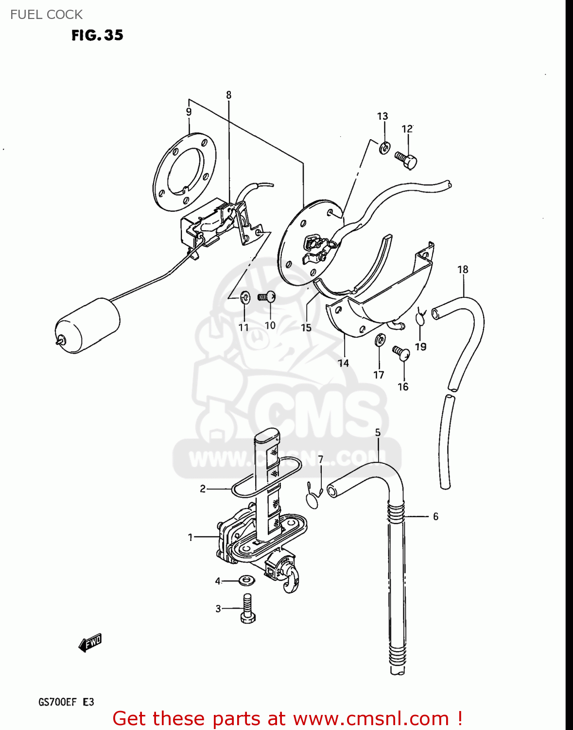 FUEL COCK GS700E 1985 (F) USA (E03)