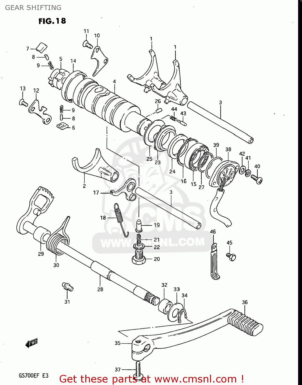 GEAR SHIFTING GS700E 1985 (F) USA (E03)