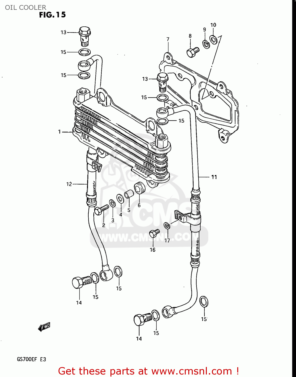 OIL COOLER GS700E 1985 (F) USA (E03)