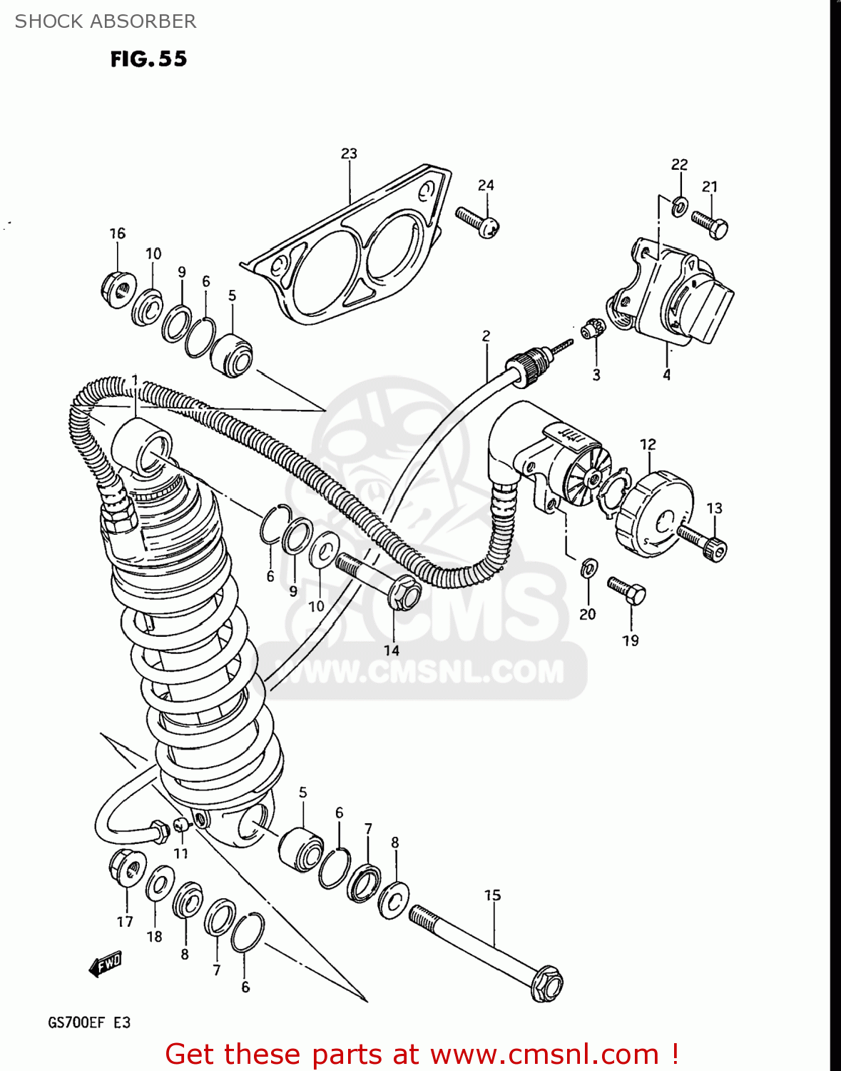 SHOCK ABSORBER GS700E 1985 (F) USA (E03)