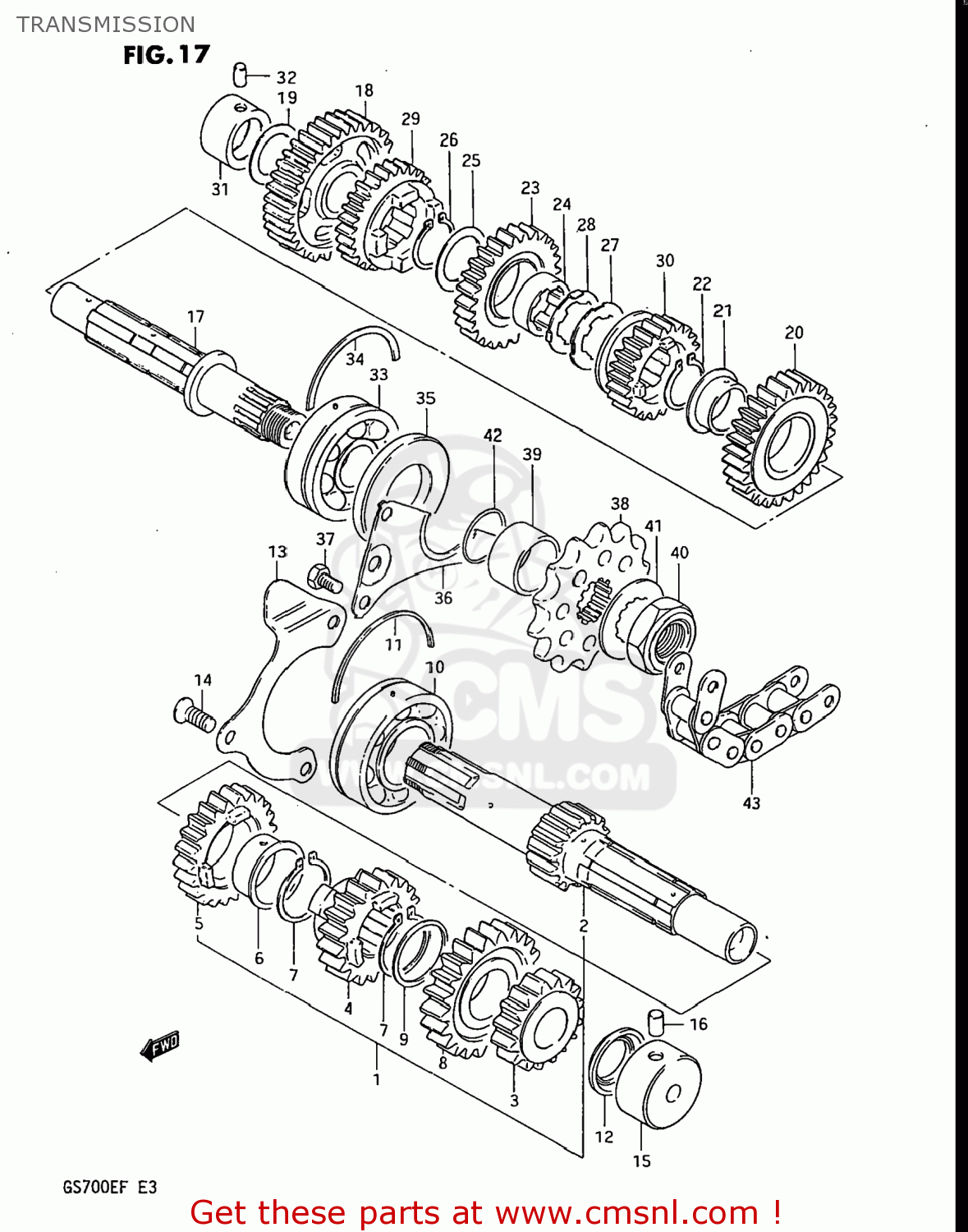 TRANSMISSION GS700E 1985 (F) USA (E03)