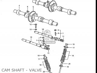 CAM SHAFT - VALVE - GS700E 1985 (F) USA (E03)