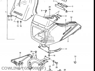 COWLING (GS700ESF) - GS700E 1985 (F) USA (E03)