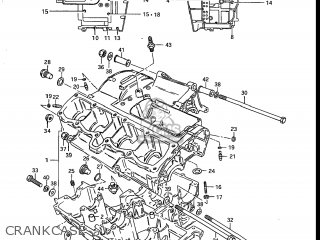CRANKCASE - GS700E 1985 (F) USA (E03)