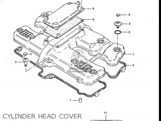 CYLINDER HEAD COVER - GS700E 1985 (F) USA (E03)