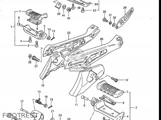 FOOTREST - GS700E 1985 (F) USA (E03)