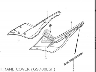 FRAME COVER (GS700ESF) - GS700E 1985 (F) USA (E03)