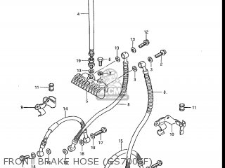 FRONT BRAKE HOSE (GS700EF) - GS700E 1985 (F) USA (E03)