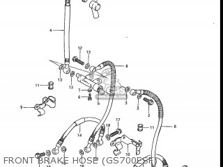 FRONT BRAKE HOSE (GS700ESF) - GS700E 1985 (F) USA (E03)