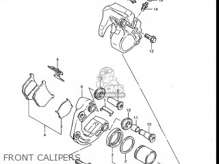 FRONT CALIPERS - GS700E 1985 (F) USA (E03)