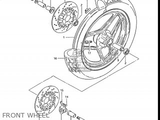 FRONT WHEEL - GS700E 1985 (F) USA (E03)