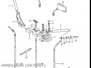 HANDLEBAR (GS700EF) - GS700E 1985 (F) USA (E03)