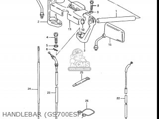 HANDLEBAR (GS700ESF) - GS700E 1985 (F) USA (E03)