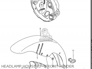 HEADLAMP HOUSING - FRONT FENDER - GS700E 1985 (F) USA (E03)