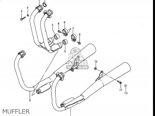 MUFFLER - GS700E 1985 (F) USA (E03)