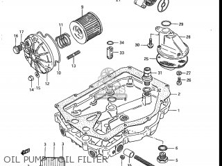 OIL PUMP - OIL FILTER - GS700E 1985 (F) USA (E03)