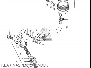 REAR MASTER CYLINDER - GS700E 1985 (F) USA (E03)