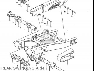 REAR SWINGING ARM - GS700E 1985 (F) USA (E03)