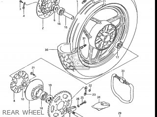 REAR WHEEL - GS700E 1985 (F) USA (E03)