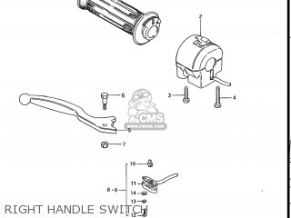 RIGHT HANDLE SWITCH - GS700E 1985 (F) USA (E03)