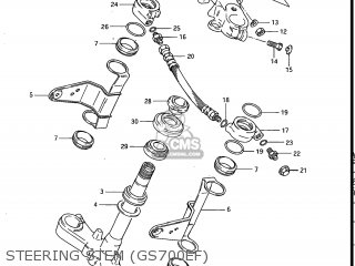 STEERING STEM (GS700EF) - GS700E 1985 (F) USA (E03)