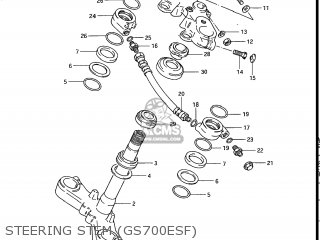 STEERING STEM (GS700ESF) - GS700E 1985 (F) USA (E03)