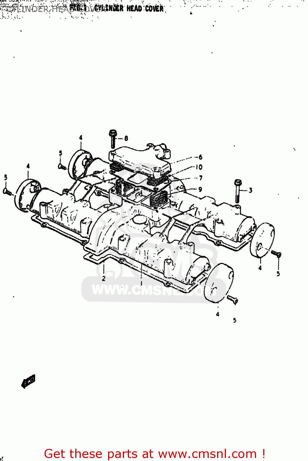 CYLINDER HEAD COVER GS750 1977 (B) USA (E03)