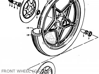 FRONT WHEEL (GS750EC - GS750 1977 (B) USA (E03)