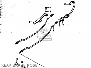 REAR BRAKE HOSE - GS750 1977 (B) USA (E03)