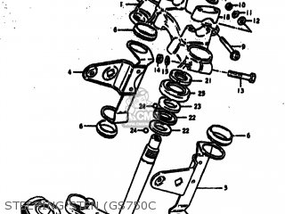 STEERING STEN (GS750C - GS750 1977 (B) USA (E03)
