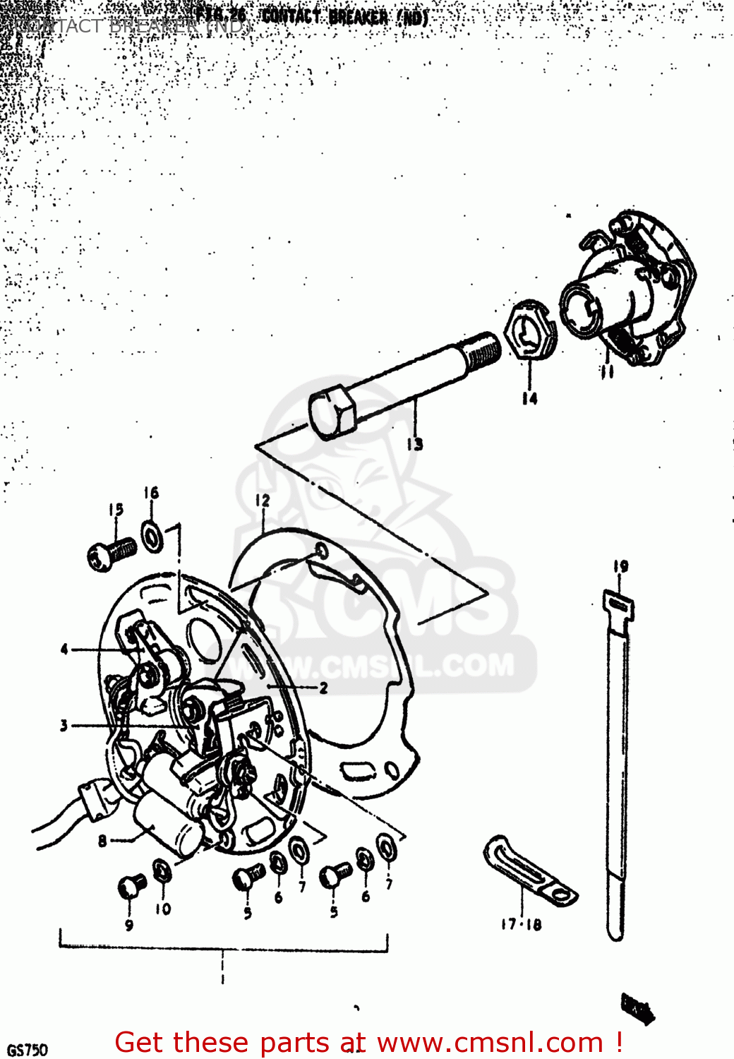 CONTACT BREAKER (ND) GS750 1978 (C) USA (E03)