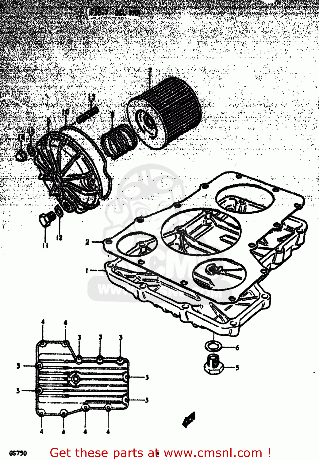 OIL PAN GS750 1978 (C) USA (E03)